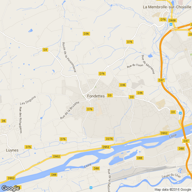 Plan des salles de sport de Fondettes