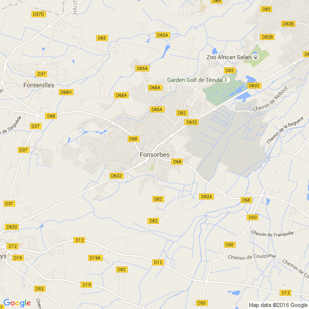 Plan des salles de sport de Fonsorbes