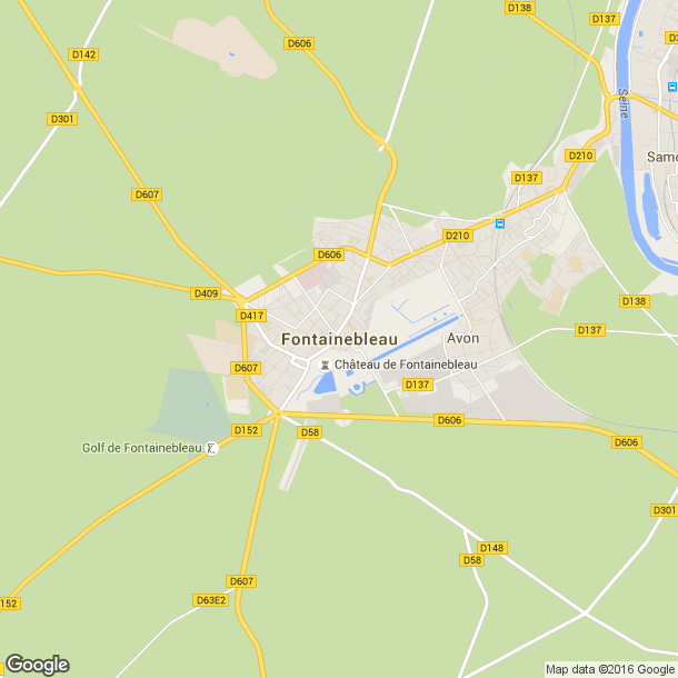 Plan des salles de sport de Fontainebleau