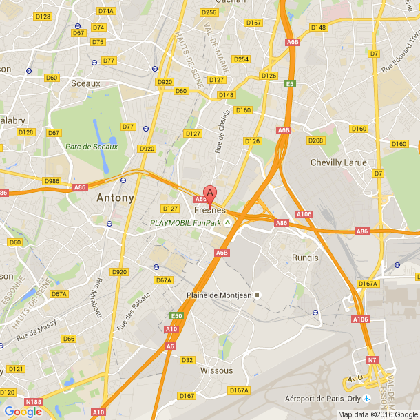 Plan des salles de sport de Fresnes