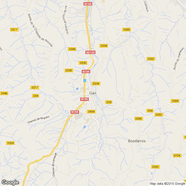 Plan des salles de sport de Gan