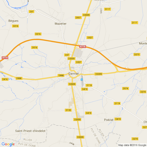 Plan des salles de sport de Gannat