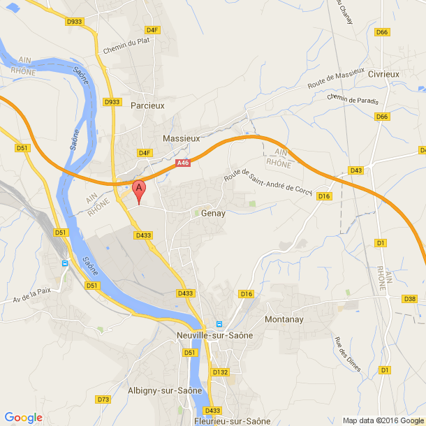 Plan des salles de sport de Genay