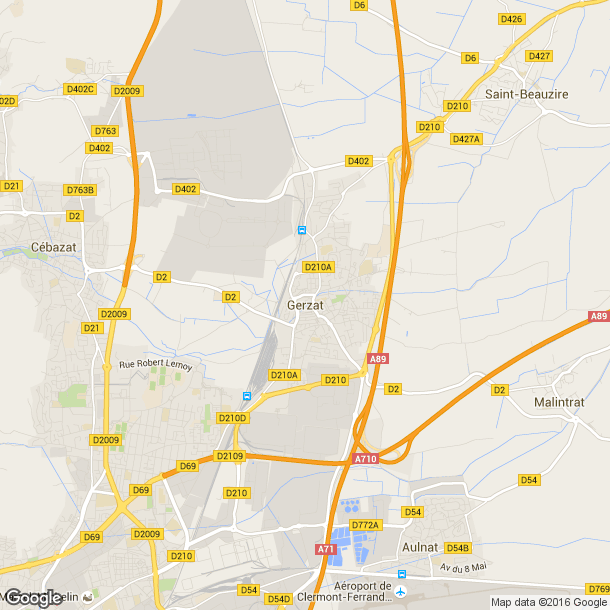 Plan des salles de sport de Gerzat