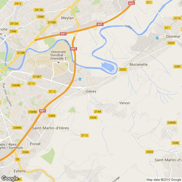Plan des salles de sport de Gières
