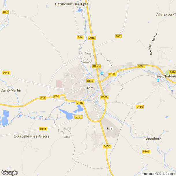 Plan des salles de sport de Gisors