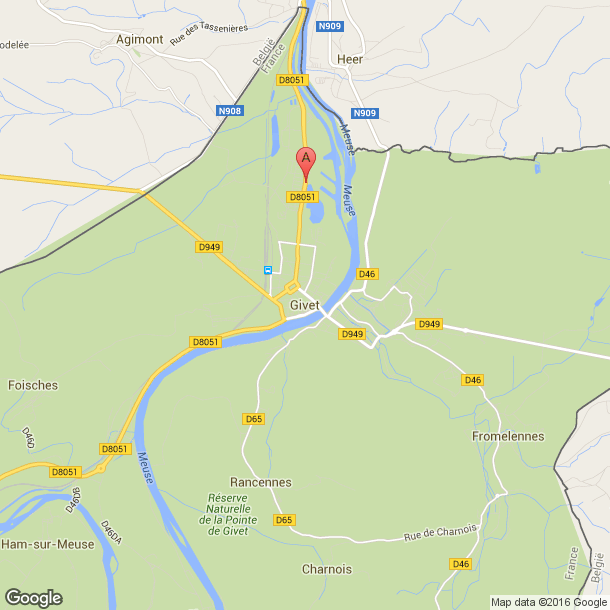 Plan des salles de sport de Givet