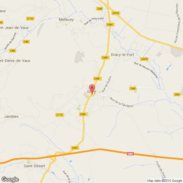 Plan des salles de sport de Givry