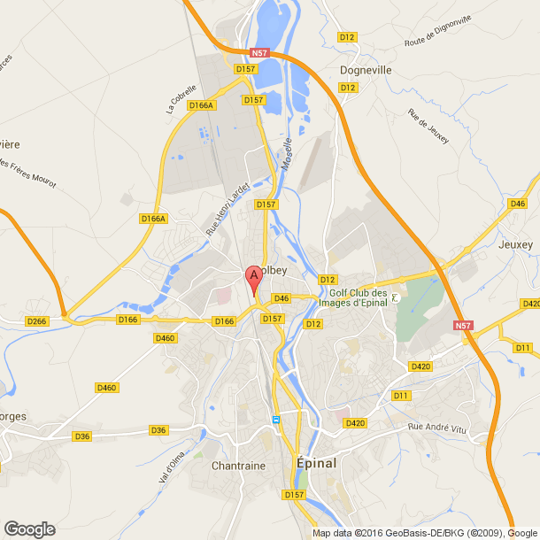 Plan des salles de sport de Golbey