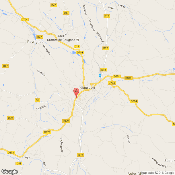 Plan des salles de sport de Gourdon