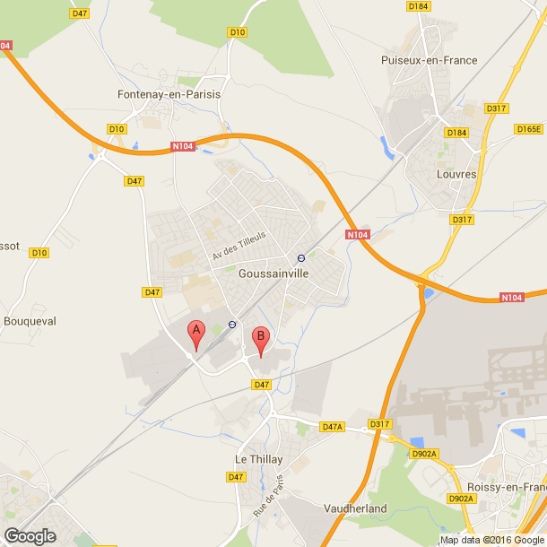 Plan des salles de sport de Goussainville