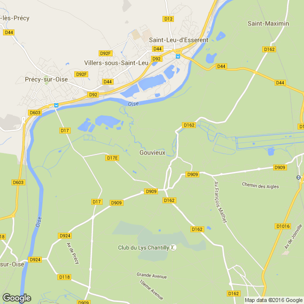 Plan des salles de sport de Gouvieux