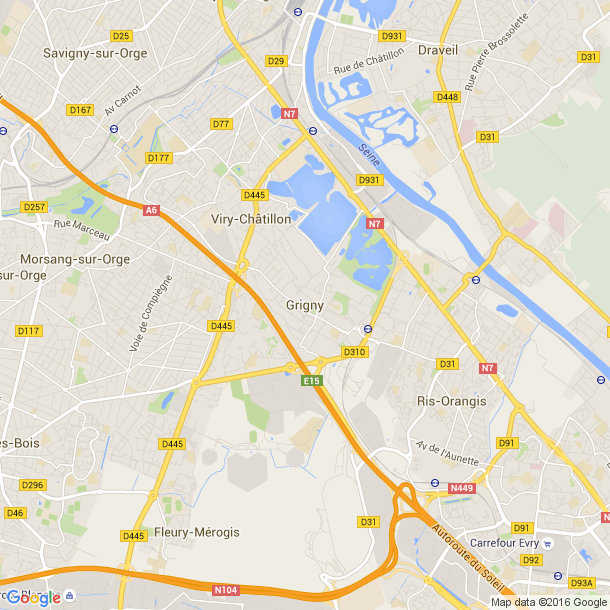 Plan des salles de sport de Grigny