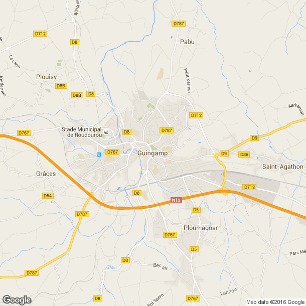 Plan des salles de sport de Guingamp