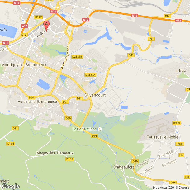 Plan des salles de sport de Guyancourt