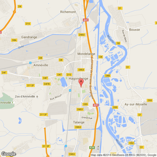 Plan des salles de sport de Hagondange