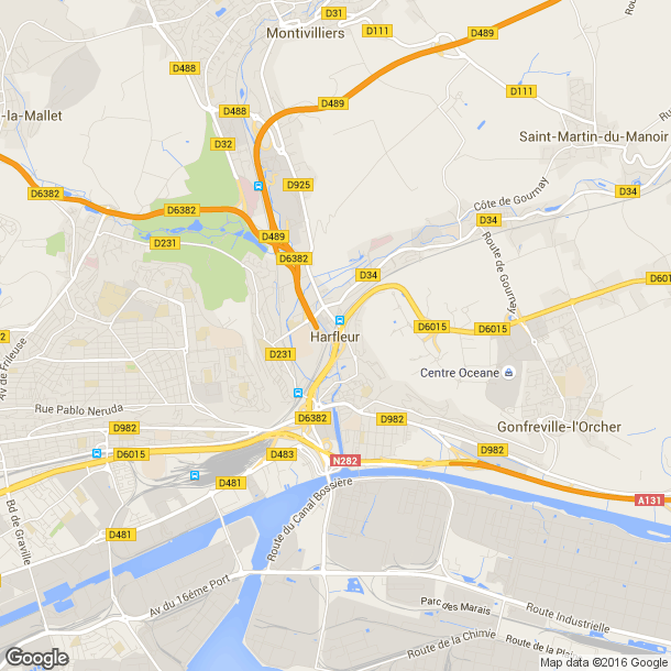 Plan des salles de sport de Harfleur