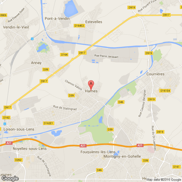 Plan des salles de sport de Harnes