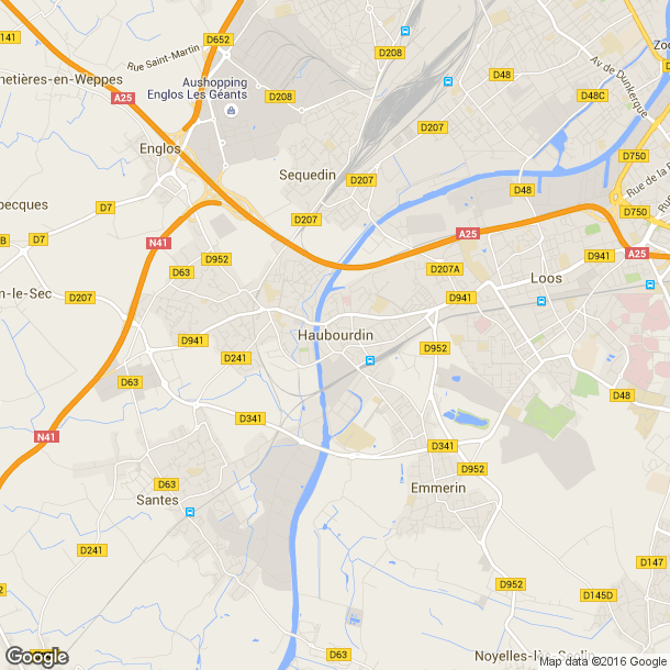 Plan des salles de sport de Haubourdin
