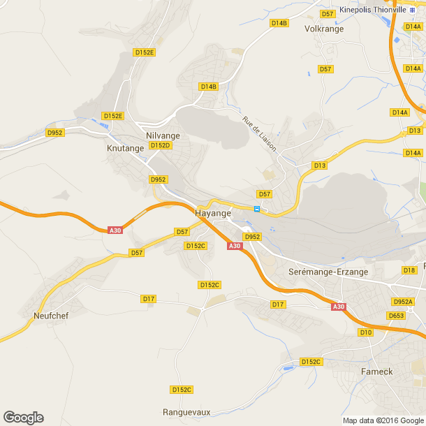 Plan des salles de sport de Hayange