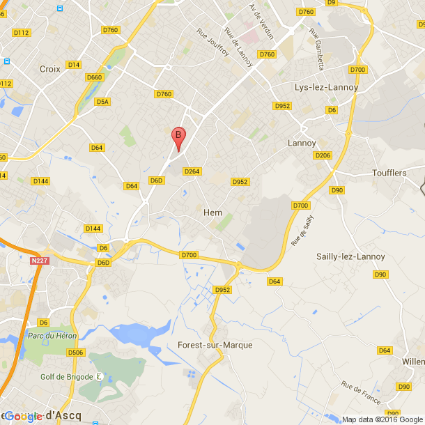 Plan des salles de sport de Hem