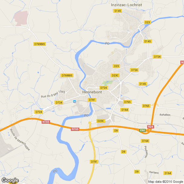 Plan des salles de sport de Hennebont