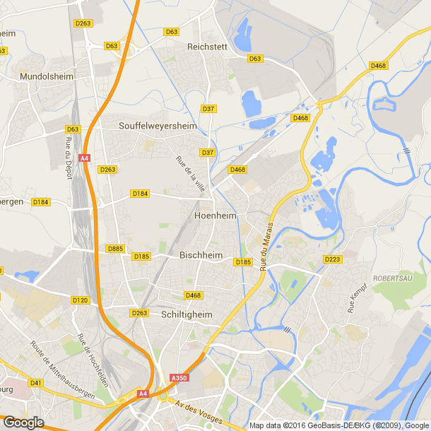 Plan des salles de sport de Hoenheim