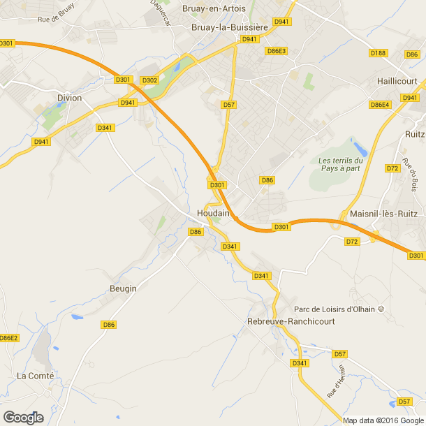 Plan des salles de sport de Houdain