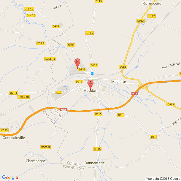 Plan des salles de sport de Houdan