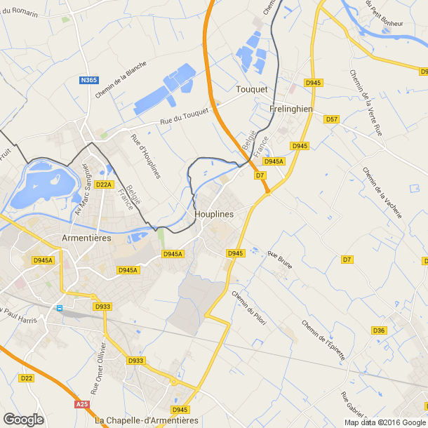 Plan des salles de sport de Houplines