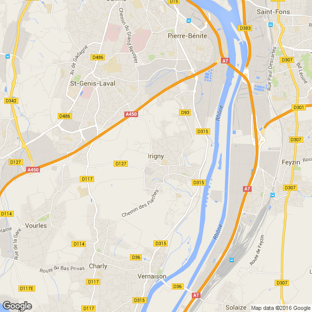 Plan des salles de sport de Irigny