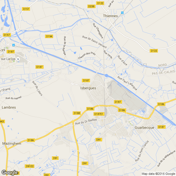Plan des salles de sport de Isbergues