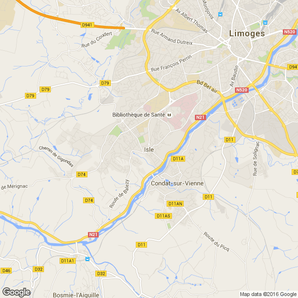 Plan des salles de sport de Isle