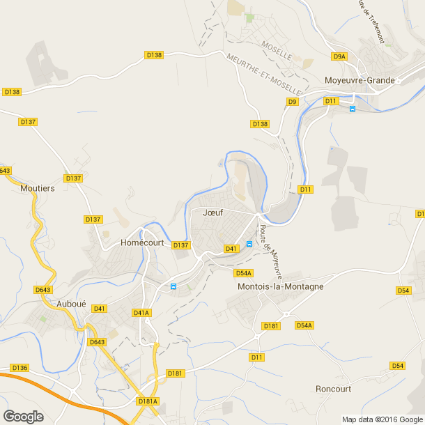Plan des salles de sport de Joeuf
