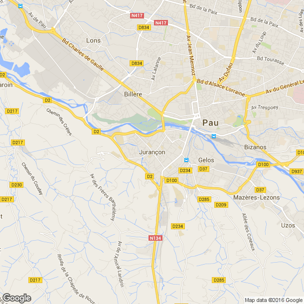 Plan des salles de sport de Jurancon