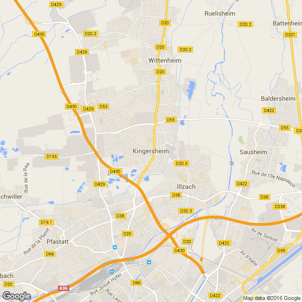 Plan des salles de sport de Kingersheim