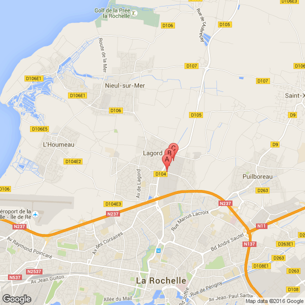 Plan des salles de sport de Lagord