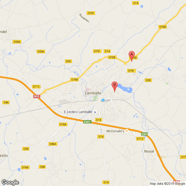 Plan des salles de sport de Lamballe