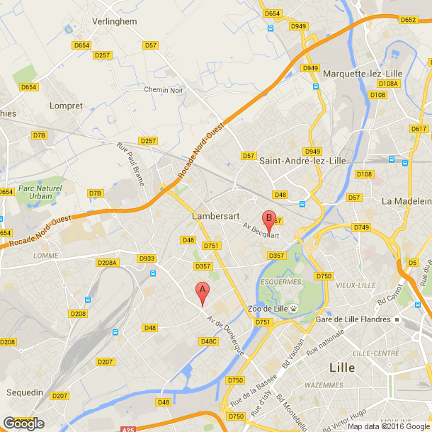 Plan des salles de sport de Lambersart