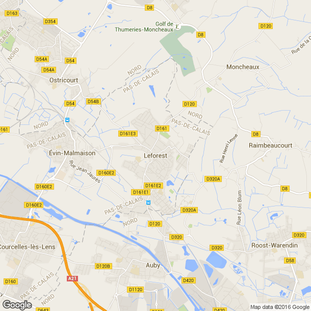 Plan des salles de sport de Leforest