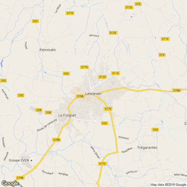 Plan des salles de sport de Lesneven