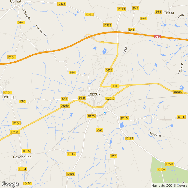 Plan des salles de sport de Lezoux