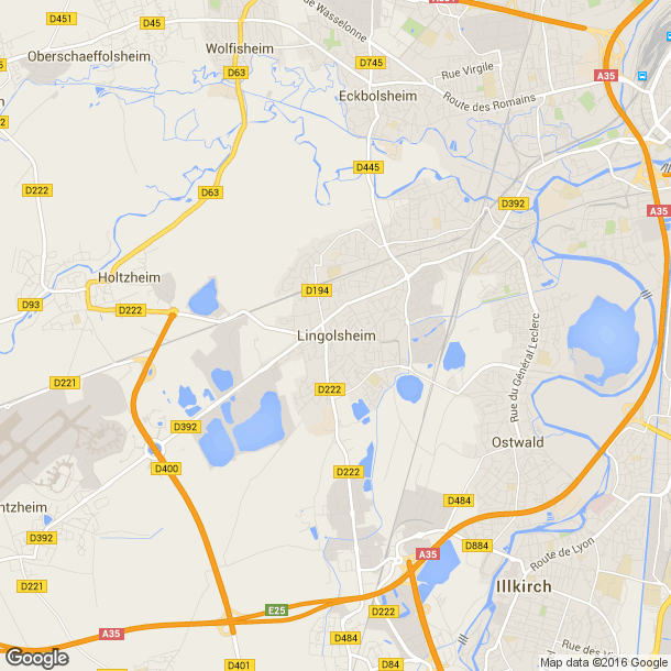 Plan des salles de sport de Lingolsheim