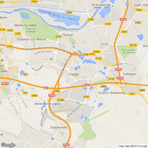 Plan des salles de sport de Lognes