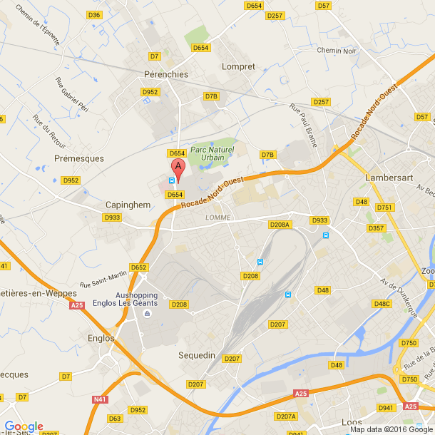 Plan des salles de sport de Lomme