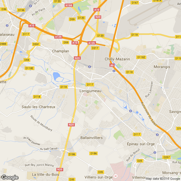 Plan des salles de sport de Longjumeau