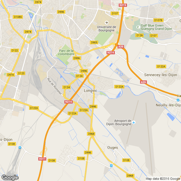 Plan des salles de sport de Longvic