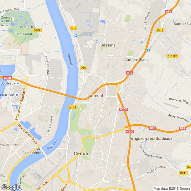 Plan des salles de sport de Lormont