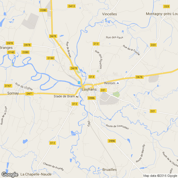 Plan des salles de sport de Louhans