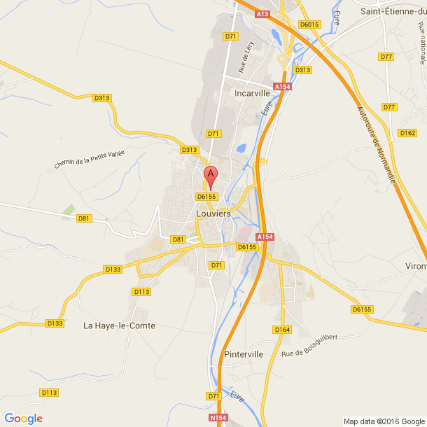 Plan des salles de sport de Louviers